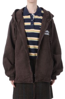 WANDERVOGEL GARMENT DYED HOODIE - BROWN (25AMSBL01)