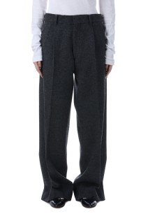 WOOL SEMI FLARE PANTS - GRAY (25AMSPA09)