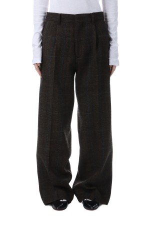 WOOL SEMI FLARE PANTS - BROWN (25AMSPA09)