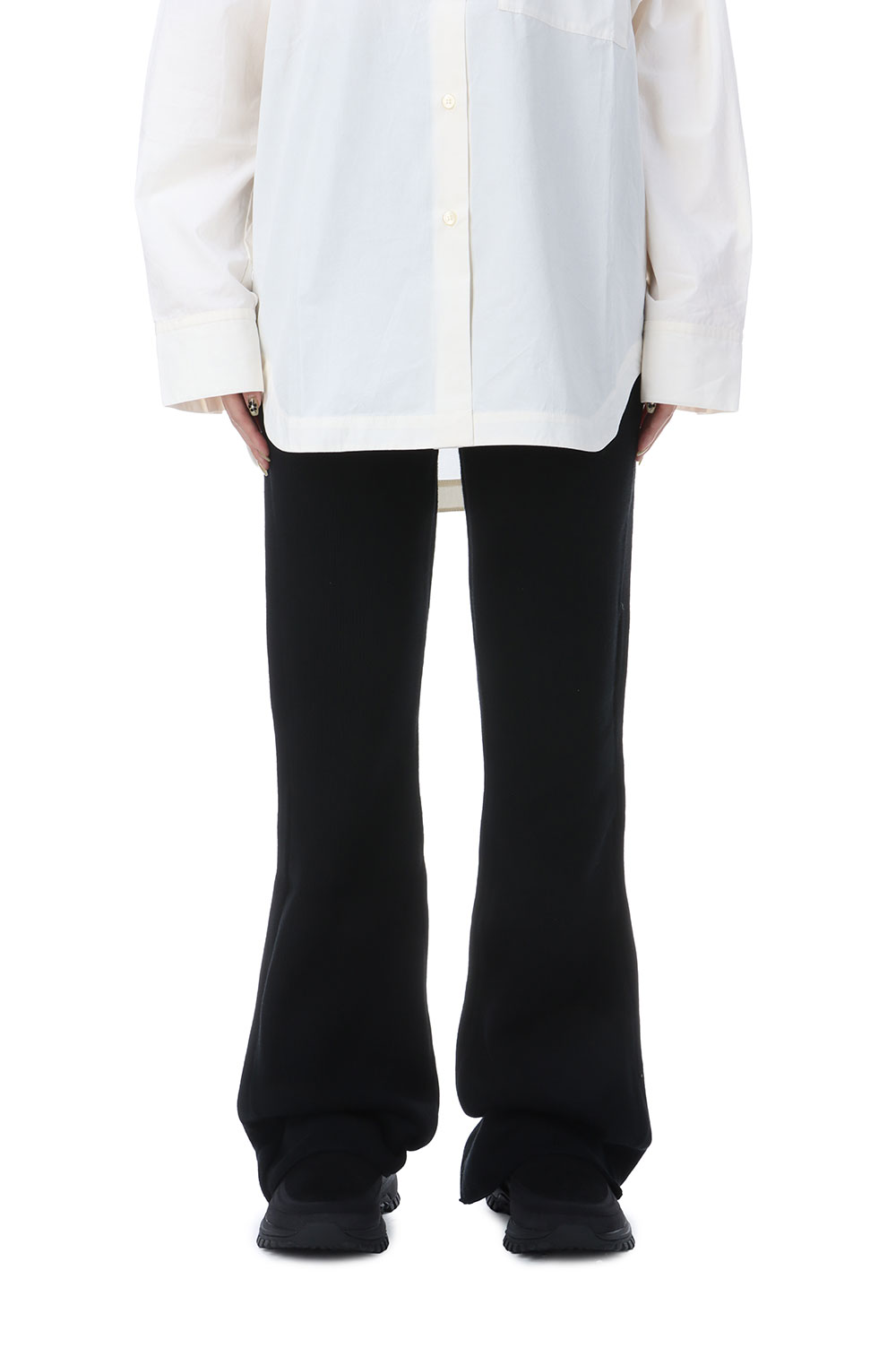 CHUNKY FLARE PANTS - BLACK (25AMSPA12) | セレクトショップ