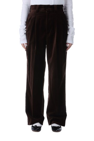 ORGANIC VELVET TOMBOY PANTS - BROWN (25AMSPA07)