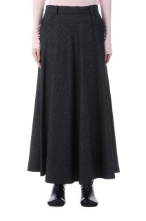 HERRINGBONE FLARE SKIRT - GRAY (25AMSSK03)