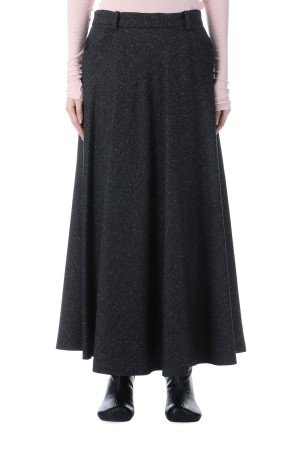 HERRINGBONE FLARE SKIRT - GRAY (25AMSSK03)