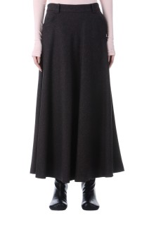 HERRINGBONE FLARE SKIRT - BROWN (25AMSSK03)