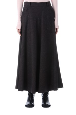HERRINGBONE FLARE SKIRT - BROWN (25AMSSK03)