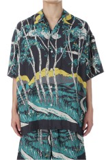 Rayon Open Collar S/S Shirts / Black (CTE-25S413)