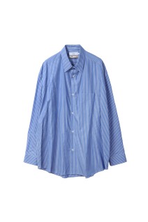 SIDOGRAS L/S Oversized Regular Collar Shirt - BLUE STRIPE (GM252-50010)
