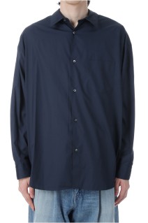 Broad L/S Oversized Regular Collar Shirt - NAVY (GM253-50001B)