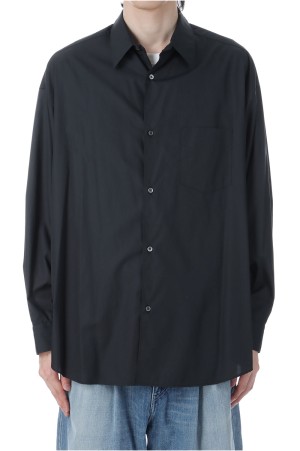 Broad L/S Oversized Regular Collar Shirt - BLACK (GM253-50001B)