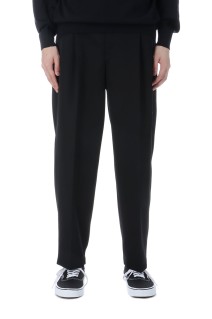 Scale Off Wool Wide Tapered Slacks - BLACK (GM253-40177B)