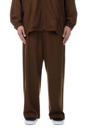 Wool Smooth Flannel Easy Wide Pants	- BROWN (GU253-40223B)