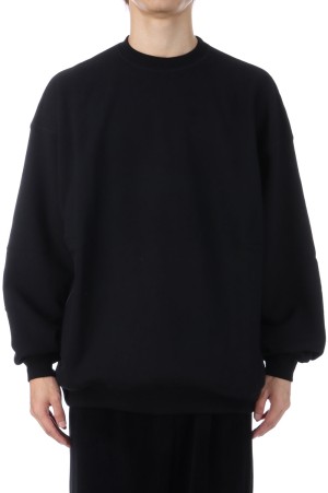AZUMA Terry Crew Neck Sweat - BLACK (GU253-70240B)