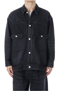 Selvage Denim Jacket - BLACK_DARK FADE	(GM253-20054DB)