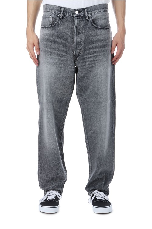 Selvage Denim Five Pocket Tapered Pants - BLACK_LIGHT FADE (GU253