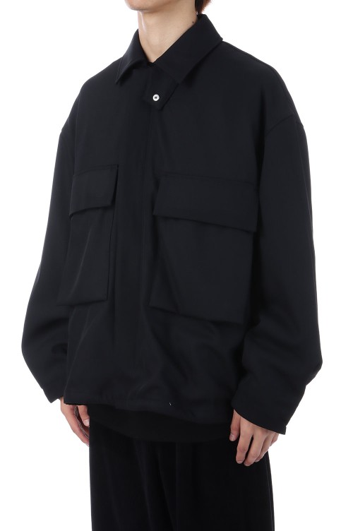 Techno Wool Nylon Field Jacket - BLACK (GM253-30315) | セレクト