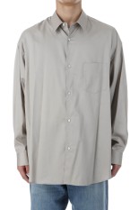 Silicon Poplin Oversized Regular Collar Shirt - GREGE (GM253-50180)