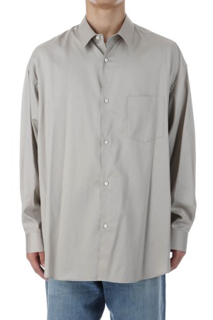 Silicon Poplin Oversized Regular Collar Shirt - GREGE (GM253-50180)