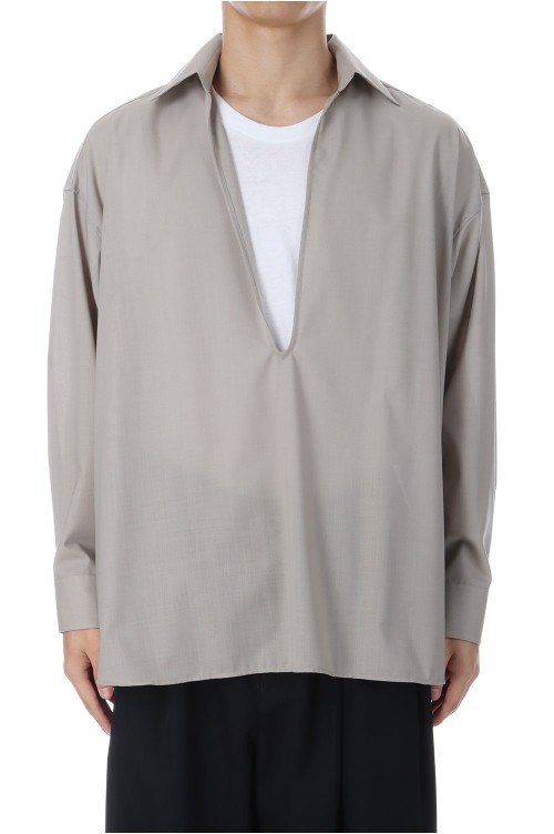 Techno Wool Tropical Skipper Shirt - GREGE (GM253-50374