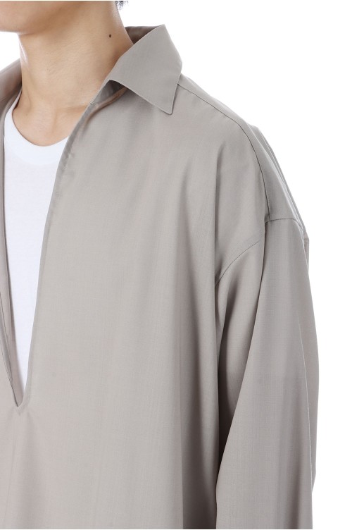 Techno Wool Tropical Skipper Shirt - GREGE (GM253-50374