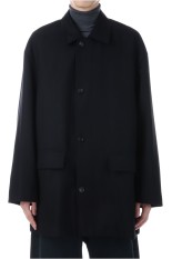 Scale Off Flannel Car Coat - BLACK (GM253-10354)