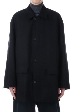 Scale Off Flannel Car Coat - BLACK (GM253-10354)