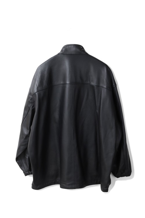 Sheep Leather Track Blouson - BLACK (GM253-30445) | セレクト