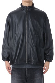 Sheep Leather Track Blouson - BLACK (GM253-30445)