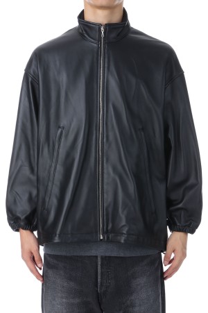 Sheep Leather Track Blouson - BLACK (GM253-30445)
