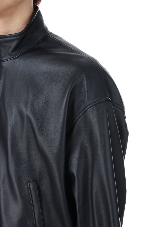 Sheep Leather Track Blouson - BLACK (GM253-30445) | セレクト