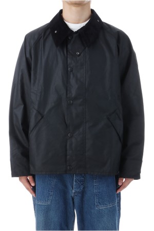 over size transport wax jacket - BLACK  (MWX1678)