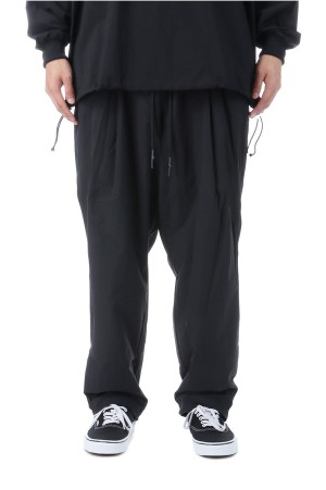 WIDE TAPERED EASY PANTS / NEW CRISPY - BLACK (SFCFW25P04)
