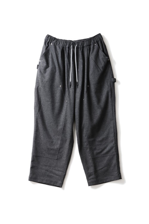 CASHMERE WOOL DOUBLE KNEE PANTS - GREY M (SFCFW25P08) | セレクト