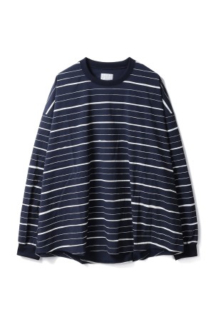 SUPER BIG MIX STRIPE LS NYLON TEE - NAVY (SFCFW25CS011)