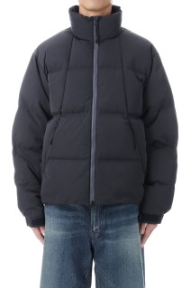 Dope Dyed Ripple Nylon Down Jacket - DEEP CHARCOAL (GL25339)