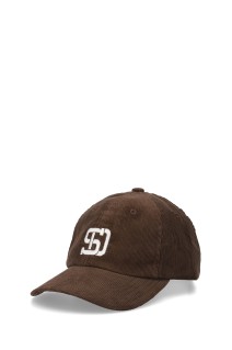 SD Corduroy Logo Baseball Cap - CHARCOAL