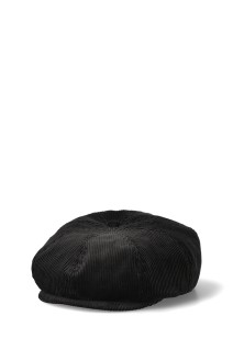 SD Corduroy News Boy Cap - BLACK