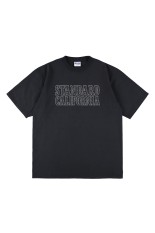 SD US Cotton Script Logo Ringer T 黒 XL SD US Cotton Script Logo Ringer T - WHITE/BLACK | セレクト