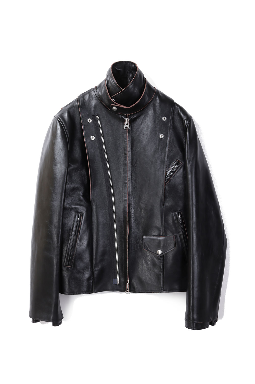 sacai 25AW leather jacket サイズ1 ブラック sacai 25AW レザー