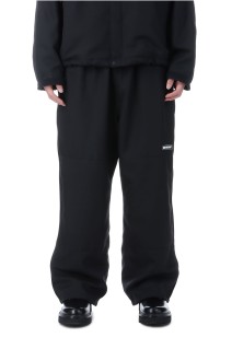 Polyester Twill Wide Training Pants - Black (CTE-25A105)