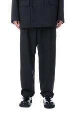 T/W Saxony 2 Tuck Wide Easy Trousers - Black (CTE-25A107)