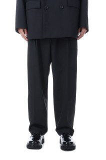 T/W Saxony 2 Tuck Wide Easy Trousers - Black (CTE-25A107)