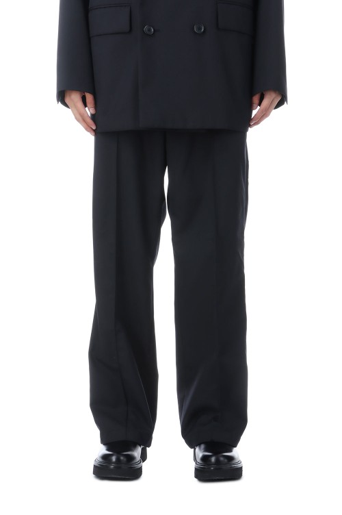 T/W Saxony Pin Tuck Square Leg Easy Trousers - Black (CTE-25A109