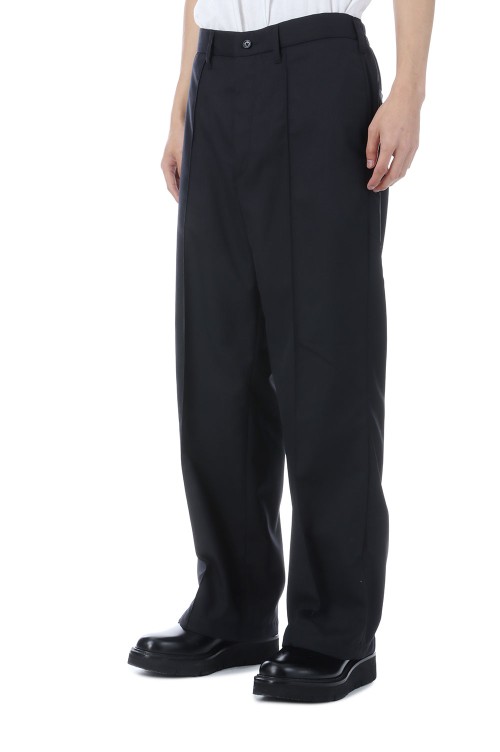 T/W Saxony Pin Tuck Square Leg Easy Trousers - Black (CTE-25A109