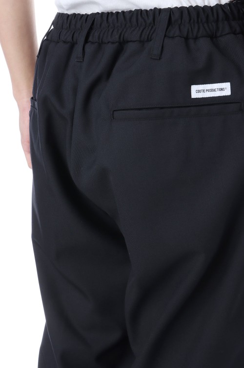 T/W Saxony Pin Tuck Square Leg Easy Trousers - Black (CTE-25A109