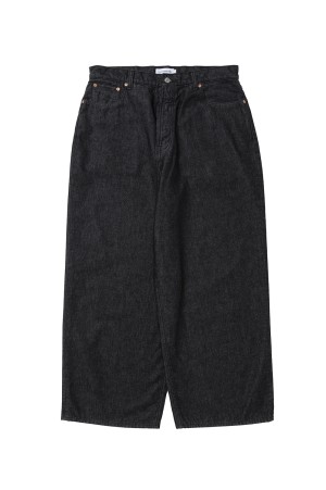 12.5oz Denim 5 Pocket Extra Baggy Pants - Black (CTE-25A111)