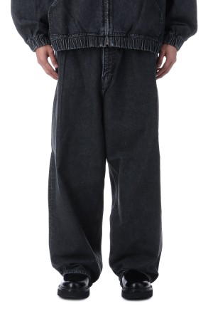 12.5oz Denim 5 Pocket Extra Baggy Pants - Black Fade (CTE-25A112)