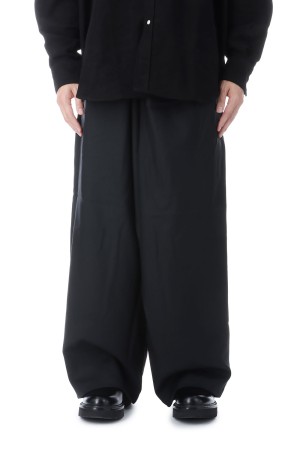 TECHWOOL(R) Wrap Wide Easy Trousers - Black (CTE-25A118)