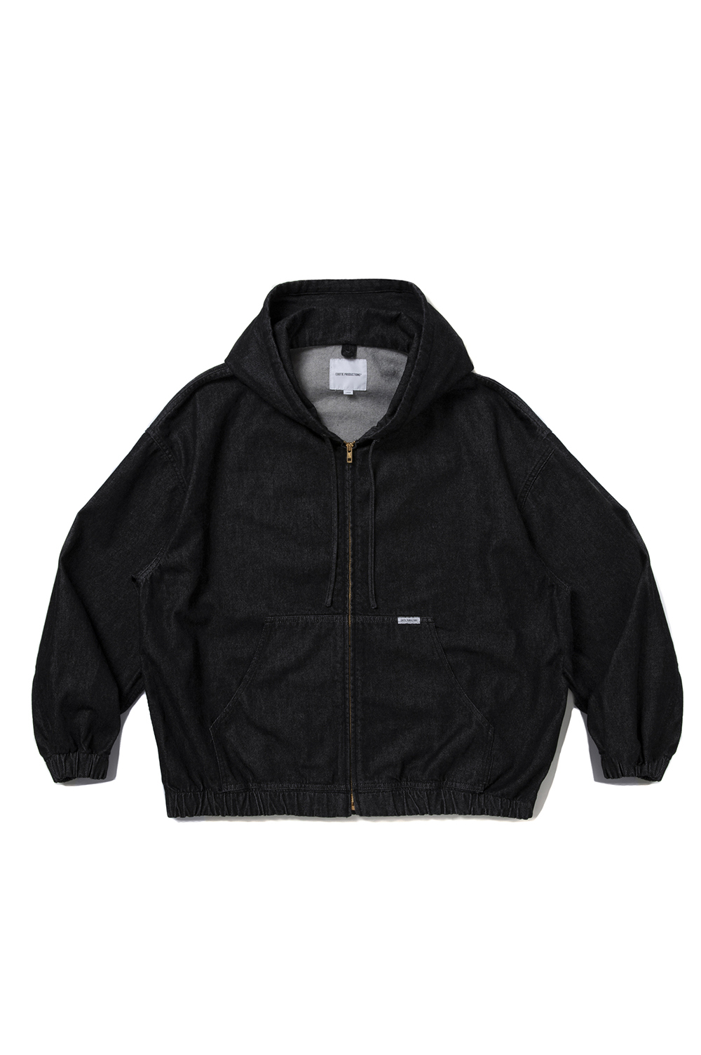 12.5oz Denim Zip Up Hooded Jacket - Black (CTE-25A205) | セレクトショップ ...