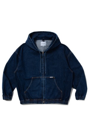 12.5oz Denim Zip Up Hooded Jacket - Indigo Fade (CTE-25A206)