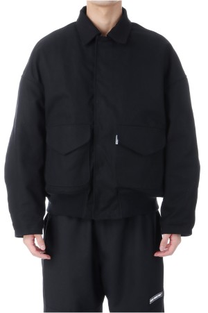 Cotton Canvas Padded Work Jacket - Black (CTE-25A213)